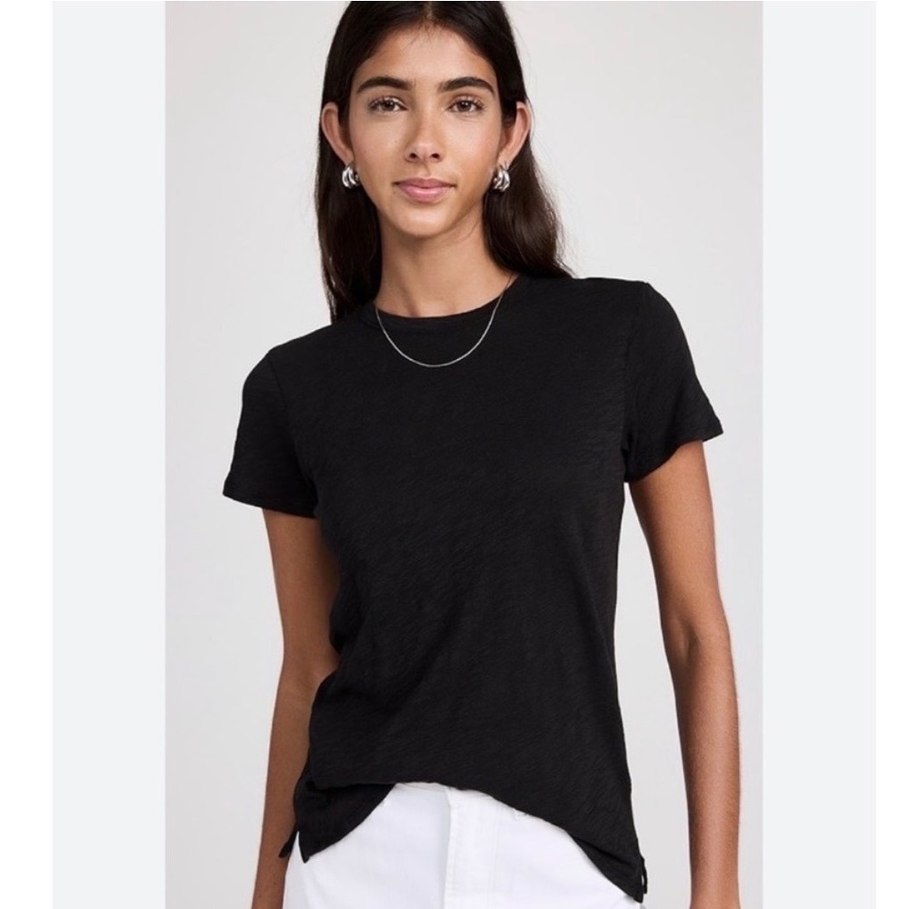 ATM Anthony Thomas Melillo Black Modal Scoop Neck Tee Shirt Womens XS